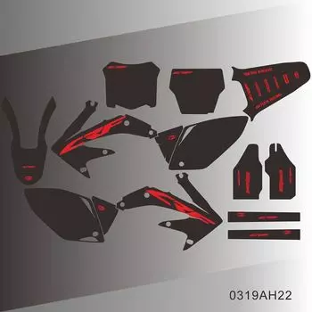 Графические Наклейки для Honda CRF 450R CRF450R CRF 450 2005 2006 2007 2008, наклейки на задний план мотоцикла с индивидуальным номером