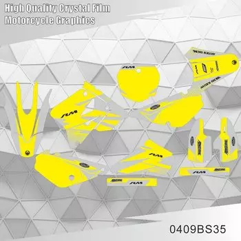 Графические наклейки для SUZUKI RM85 RM 85 2002-2020, наклейки на задний план мотоцикла с индивидуальным номером