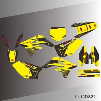 Графические наклейки для SUZUKI RMZ 250 2007 2008 2009, наклейки на задний план мотоцикла с индивидуальным номером