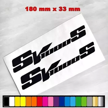 Графические наклейки для Suzuki SV1000S, 2 шт., черный/хром, мотоцикл SV 1000 S