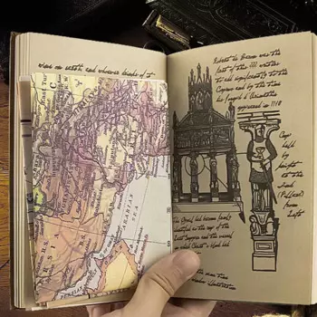 Grail дневник Индиана журнал, Индиана Grail Дневник Журнал, Индиана священный Grail дневник реквизит, винтажный кожаный журнал простой в использовании