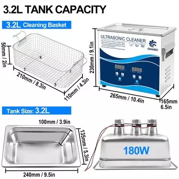 Granbo Цифровой ультразвуковой очиститель 800 мл
