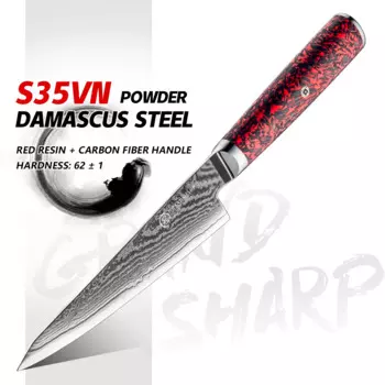Grandsharp 5,8-дюймовый кухонный универсальный нож из дамасской стали, профессиональный нож для очистки фруктов, инструменты для приготовления овощей, мяса, рыбы