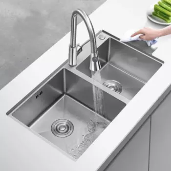 Гранитная раковина, черная, желтая, белая, атласная, кухонная мойка из нержавеющей стали 304.