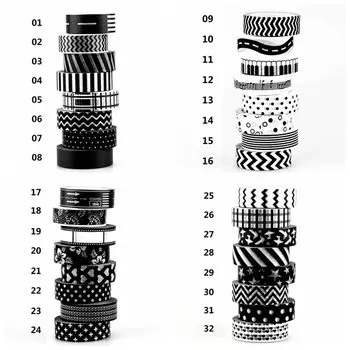 GREATHOPE WASHI TAPE Черно-белый набор