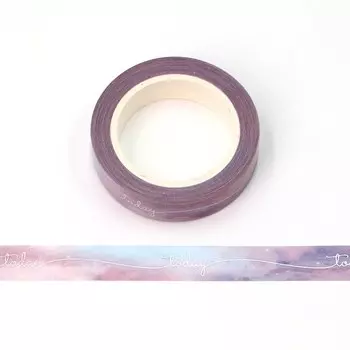 GREATHOPE WASHI TAPE декоративная клейкая лента синяя фиолетовая