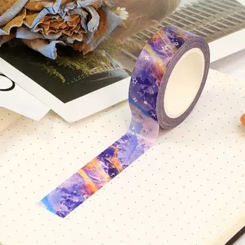 GREATHOPE WASHI TAPE декоративные ленты Galaxy Cloud серебристые звёзды