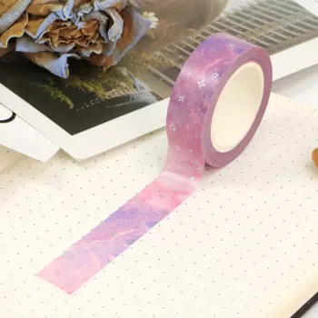 GREATHOPE WASHI TAPE Розовый Фиолетовый Галактика Звезды