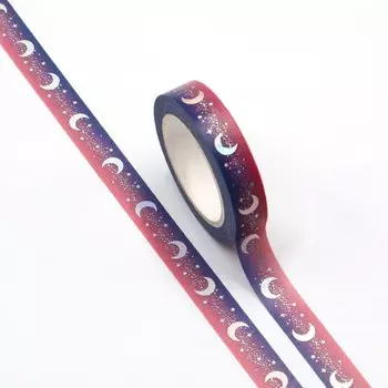 GREATHOPE WASHI TAPE серебристая лунная фиолетовая лента 10 м