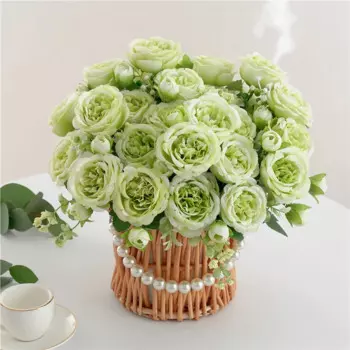 Искусственные шелковые цветы пион чайная роза