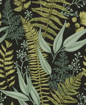 Виниловые обои Brangdy зелёные листья
