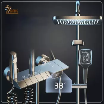 Душевая система ZGRK "Водопад", серый, латунь