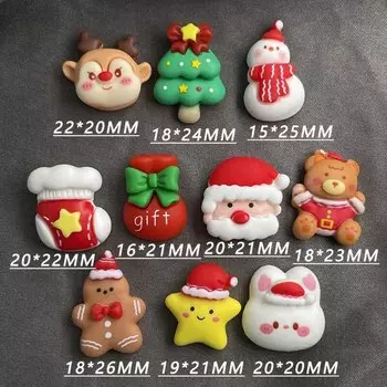 GRHO Рождественские кабошоны Санта Клаус 10 шт