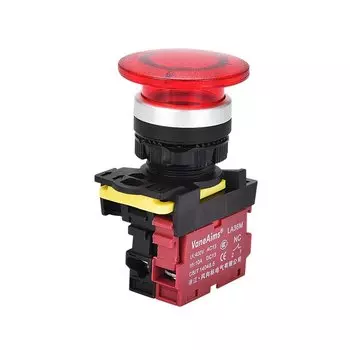 Грибовидный кнопочный переключатель VaneAims LA36M 22мм красный зеленый 12/24/220В 10А