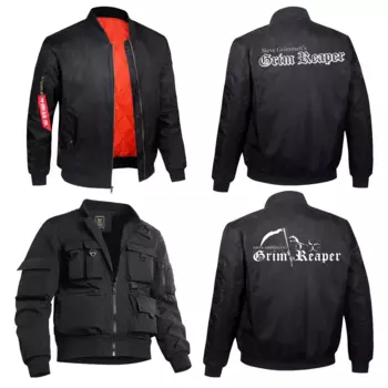 Grim Reaper Club рок-группы, музыка, концерт, теходежда, куртка-бомбер для мужчин, большие размеры 6XL 7XL