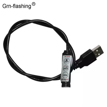 GRN-FLASHING 50CM-USB-cable кабели управления светодиодной лентой RGB