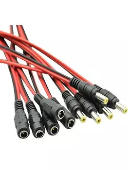 GRN-FLASHING разъем питания DC 5.5x2.1mm 5V 12V красный/черный