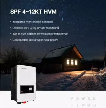 Growatt продает бытовой инвертор SPF 6 кВт с сеткой, интеллектуальный гибридный одиночный инвертор постоянного/переменного тока HVM, солнечный инвертор
