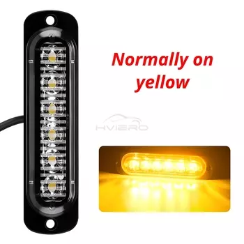 Грузовик 12 В-24 В 6Smd светодиодные боковые сигнальные огни стробоскопическая решетка мигающая лампа желтый белый красный синий автомобильные сигнальные лампы 18 режимов движения