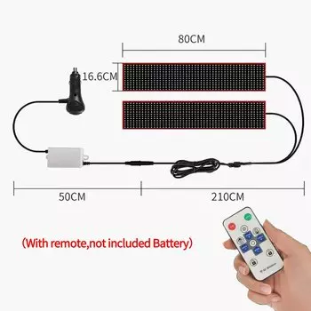 Грузовик Автомобиль Devil Eye Светодиодная пиксельная панель с дистанционным управлением Мягкое складное освещение Прокрутка для лобового стекла доски 12 В 24 В