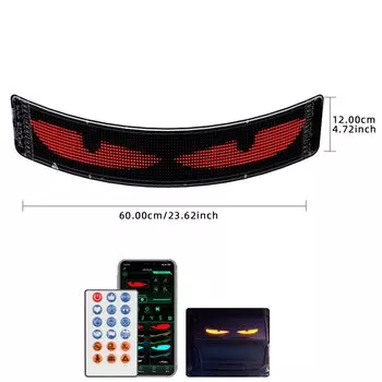 Грузовик Кабина лобовое стекло светодиодный декоративный светильник мигающий ангельский глаз DIY анимационное приложение мультимедийный плеер авто светодиодный декоративный пиксельный экран