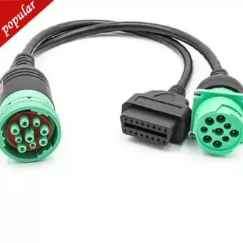 Грузовик OBD1 к OBD2 Кабель-адаптер Кабель-переходник для J1939 9-контактный мужской автомобильный диагностический инструмент к OBD2 16-контактный штекер