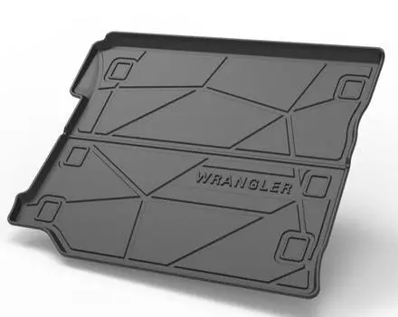 Грузовой коврик подходит для JEEP Wrangler JL 4-Door 2018-2022 года, с сабвуфером в багажнике, напольный коврик для заднего багажника автомобиля, поднос для багажника