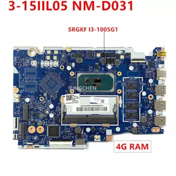 GS454 GS554 GV450 GV550 NM-D031 материнская плата для ноутбука Lenovo Ideapad 3-15IIL05 5B20S44268 SRGKF I3-1005G1 + 4G RAM на плате
