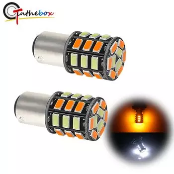 Gtinthebox Switchback Белый/Янтарный 1157 BAY15D P21/5W 33-SMD Светодиодные фары для вождения/парковки DRL Передние указатели поворота Двухцветные