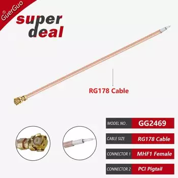 GuerGuo RF-косичка кабеля MHF1/4 5 см