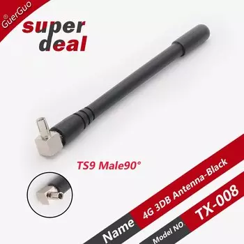 GuerGuo TX-008 антенна TS9 черный 3DB