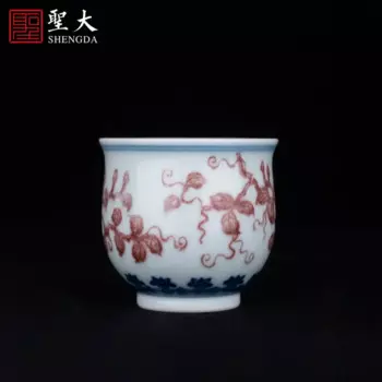 Guihong синяя и белая подглазурная красная чашка для чайного сервиза lingteng Jingdezhen ручная роспись чайная чашка