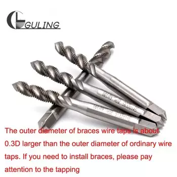 GULING HSS-E Метрическая Резьбовая вставка (S. T. I.) STI краны Спираль Флейта tap M1.6 M2 M2.5 M3 M4 m5 m6 m8 m10 m12 M14 M16