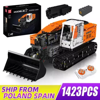 Гусеничный и гусеничный погрузчик MOULD KING 17054, дистанционное управление, строительные блоки, коллекционные игрушки для взрослых
