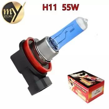 H11 55 Вт 12 в супер белая галогенная лампа противотумансветильник фара s Высокая мощность лампа фары автомобиля светильник s лампа Автомобильный источник света парковка 6000K Авто