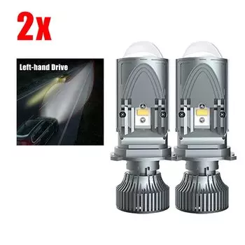 H4 120 Вт 30000LM Супер яркая автомобильная светодиодная фара Auto 9003/HB2 Мини-проектор с двумя линзами дальнего и ближнего света