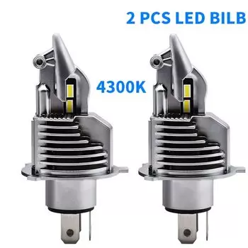 H4 Автомобильная фара 4300K H4 Светодиодная лампа для автомобиля/мотоцикла 3000K Фара дальнего света ближнего света Fighter Foco 72W 12V 24V 6000K Led