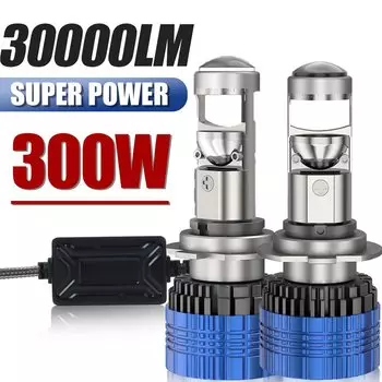 H4 H7 H11 Светодиодная фара с мини-объективом проектора H9 9005 9006 Авто светодиодные лампы для фар ближнего света Canbus лампа для автомобиля/двигателя 12 В 24 В