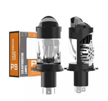 H4 H7 Лампа с двумя линзами Мини-объектив Светодиодная фара H4 Лазерная линза Высокая мощность для автомобилей Проектор дальнего света ближнего света Canbus Turbo Fan