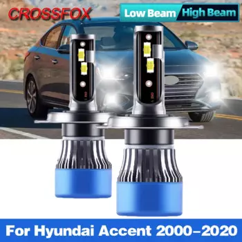 H4 светодиодные фары 20000LM Canbus автомобильные фары турбо светодиодные фары для Hyundai Accent 2000-2014 2015 2016 2017 2018 2019 2020