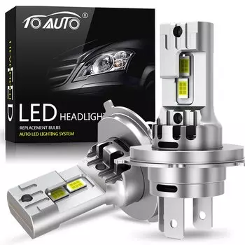 H4 светодиодные лампы для фар Canbus дальнего ближнего света автомобильный свет турбо светодиодные диодные лампы авто мотоцикл CSP 6500K 12 В