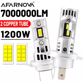 H7 Светодиодная лампа для фар Мини Беспроводная 1200 Вт 16 шт. CSP для автомобильных фар Автодиодные лампы H4 H13 H11 H1 H3 9005 9006 9007 Turbo Led