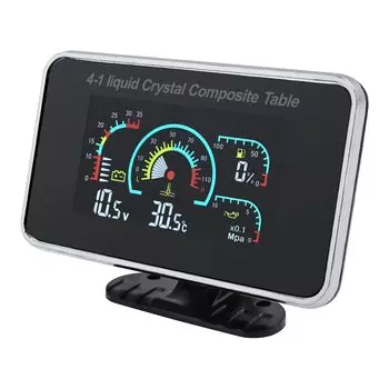 H 4в1 ЖК-дисплей Автомобильный цифровой датчик давления масла Напряжение топлива Измеритель температуры воды M10 Датчик температуры Автозапчасти 12 В 24 В