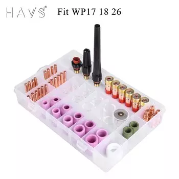 HA&VS Сварочные аксессуары для горелок TIG WP17/18/26, 75 шт.