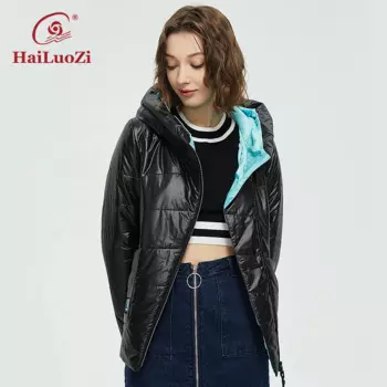 HaiLuoZi 2022 Женская Весенняя куртка осень зима модная повседневная короткая парка тонкая Хлопковая женская куртка с капюшоном теплая верхняя одежда 10
