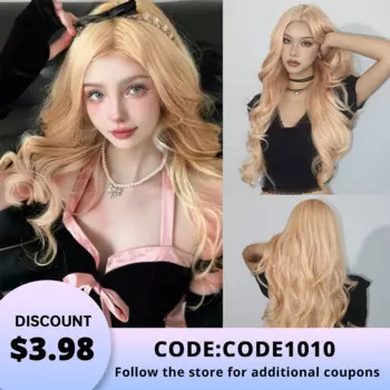 HAIRCUBE Блондинка Парик Фронта Шнурка Вьющиеся Синтетические Парики Линия Волос Кружева Среднего Пробора Волнистые для Женщин Термостойкие Волосы Для Ежедневного Косплея