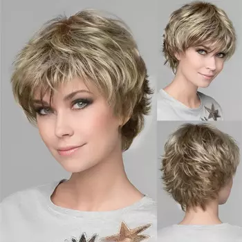 HAIRJOY синтетический парик вьющиеся короткие боб парик пушистый стиль для женщин
