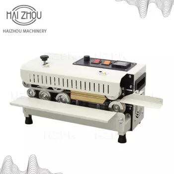 HAIZHOU MINI Sealer Машина непрерывной запайки лент для пластиковых пакетов и кодирования даты Настольная машина небольшого размера FR-400