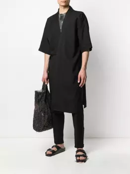 Халат-кимоно мужской длинный, тонкий хлопковый банный халат, свободная ночная рубашка для отдыха, хлопок, пряжа, лето