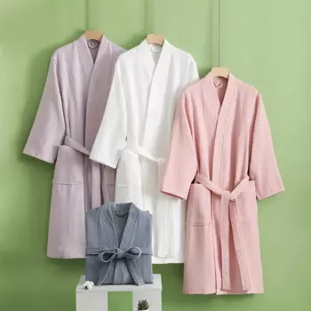 Халат-кимоно Женский/мужской двухслойный, из 100% хлопка